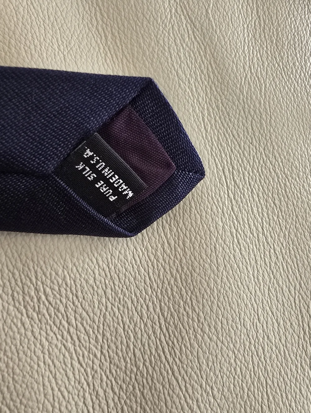Keys and Lockwood Men's Blue Orange Silk Necktie Tie